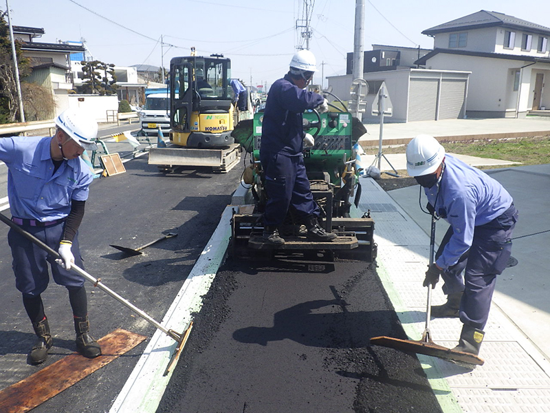 寒河江村山線歩道設置